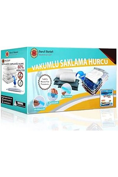 Vakum Hurcu Marufmarket 4-Piece Vacuum Bag S (2 Medium 2 Large Size) Vacuum Bag, Vacuum Trash