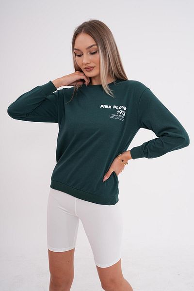 ŞİMAL Γυναικείο φούτερ Crew Neck - Λεπτομέρεια εκτύπωσης στην πλάτη, δύο κλωστές 245277