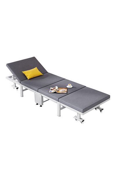 ETG Camping Outdoor Single Foldable Lunch Bed with Backrest