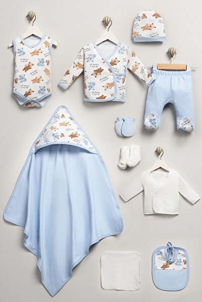 BLOOMERS JELİBONLU 10 PARÇA YENİDOĞAN HASTANE ÇIKIŞ SETİ %100 PAMUK