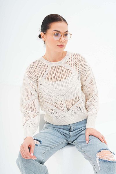 ŞİMAL Tricotaj Pulover de damă - Detaliu pompon, Design tricotat 245247