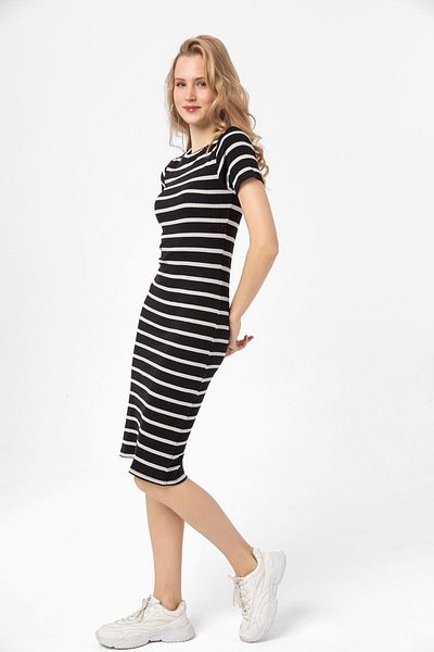 ŞİMAL Rochie lungă cu camisole cu dungi pentru damă 250084   -