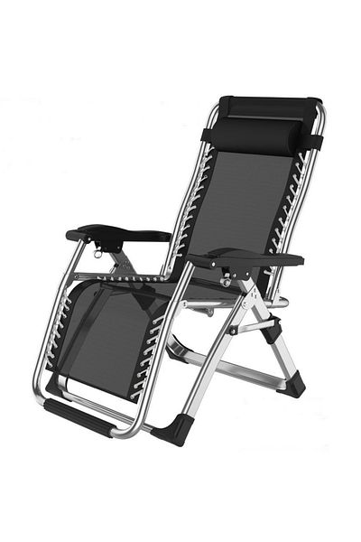 ETG Adult Folding Camping Chair Portable Lightweight Reclining Lounge Chair with Pillow for Outdoor Use