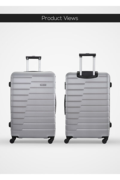 PARAJOHN Beta Series Set of 2 Luggage – Lightweight ABS Hardshell, 10KG Carry-On & 30KG Large Trolley Silver