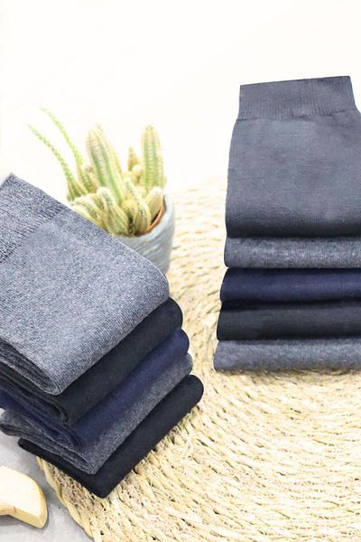 KRAL SOCKS 10 бр. Летни пенирани памучни мъжки средно дълги чорапи, парфюмирани