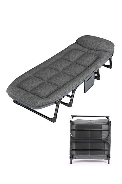 ETG Outdoor Camping Home Office Installation-Free Folding Bed, Suitable for Camping, Beach