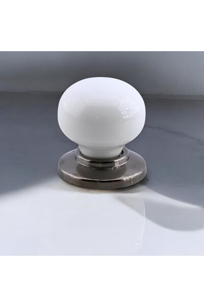Badem10 Tere Porcelain Smoked White Button Έπιπλα Κουζίνας Συρτάρι Ντουλάπα Ντουλάπα Λαβή Λαβή