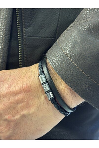 BONCADAS سوار جلدي بقفل مغناطيسي مع جهاز فولاذي