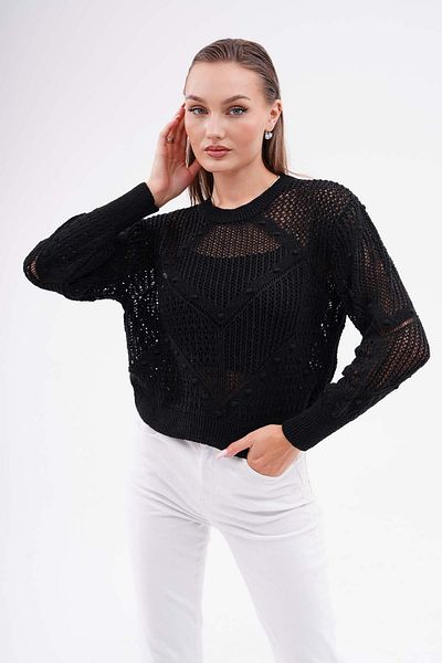 ŞİMAL Knitwear Women's Sweater - Pompom Detailed, Knitted Design 245247
