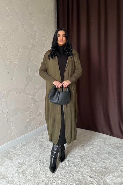 MRA Fashion Khaki Cardigan with Back Writing