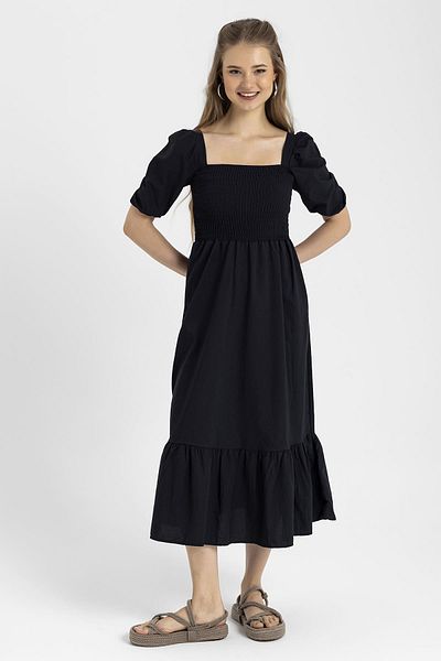 ŞİMAL Women's Elastic Long Dress240035 -