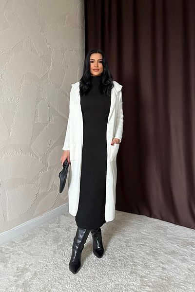 KAZAK White Back Printed Cardigan