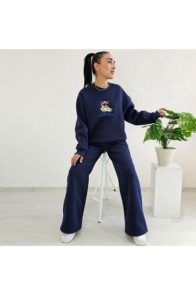 6 butik altı üstü butik Σετ φόρμας με φαρδιά πόδια αρκουδάκι