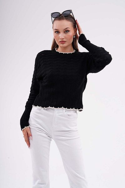 ŞİMAL Striped Collar Knitwear Women's Sweater - 245142