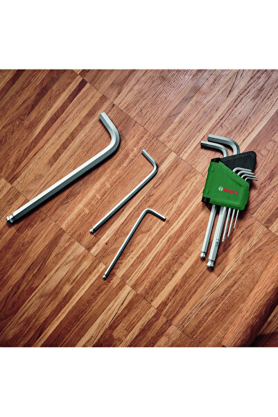Bosch Top Başlı Uzun Alyan Anahtar Takımı 9 Parça - 1600a02bx9