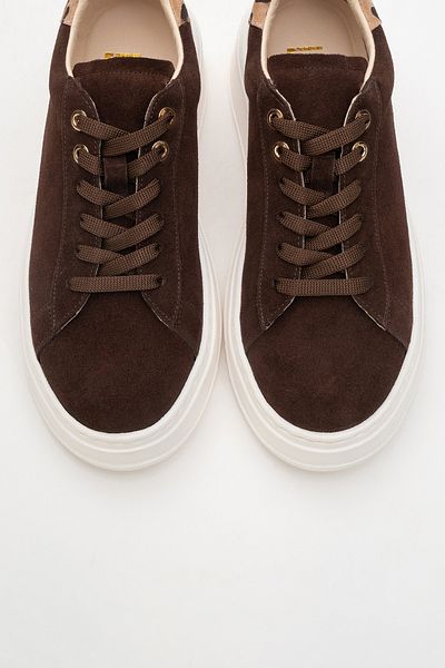 LuviShoes Γυναικεία αθλητικά παπούτσια GUENO Brown Γνήσιο Δερμάτινο Suede