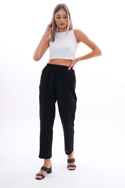 ŞİMAL Women's Pipe Leg Muslin Trousers 250129   -