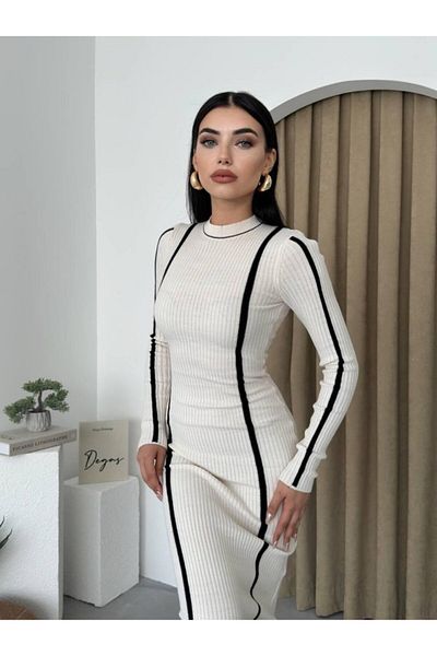 COTTONLAB Rochie tricotată cu panglică