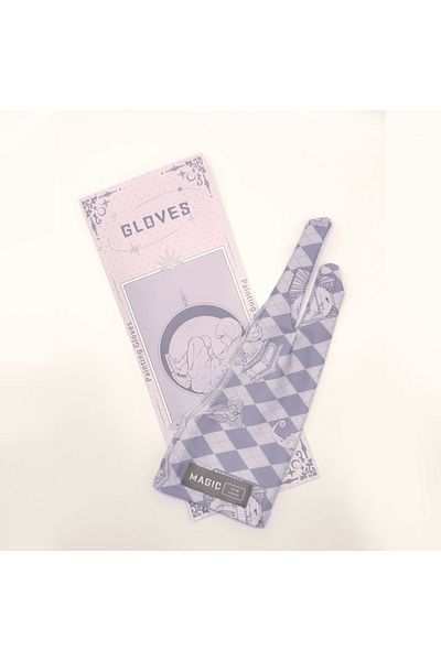 Choice Purple M Cute Two-finger Glove for Ipad/Graphics Drawing Tablet HUION / WACOM/XP-PEN, Sweat-proof Gl