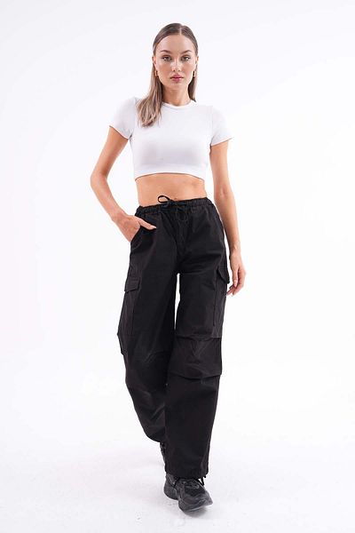 ŞİMAL Women's Cargo Pocket Detailed Parachute Pants 250235   -