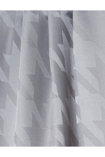 Kayra Goose Feet Pattern Jacquard Woven Shawl Silver