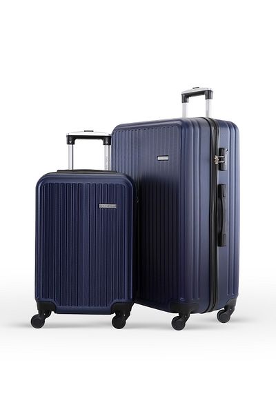 PARAJOHN Vertex Series Set of 2 Luggage – Lightweight ABS Hardshell, 10KG Carry-On & 30KG Large Trolley Navy