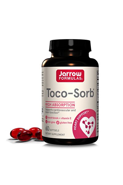 Jarrow Formulas Toco-Sorb Cardiovascular & Brain Support, Tocotrienol-Tocophe...
