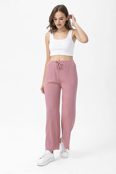 ŞİMAL Women's Elastic Waist Flared Leg Camisole Trousers 250200   -