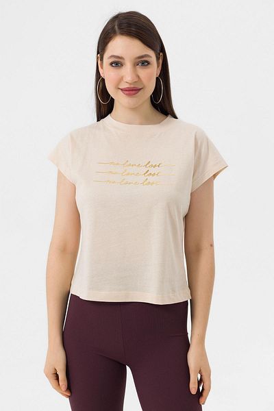 ŞİMAL Tricou de damă cu imprimeu folie - 250036