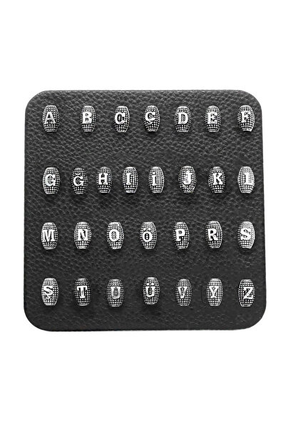 Tesbihane Kişiye Özel Arpa Kesim Kararmaz Metal Harf Tanesi