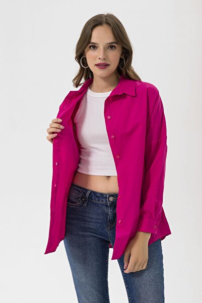 ŞİMAL Kadın Oversize Poplik Gömlek 250239 -