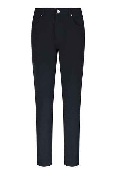 Hatemoğlu Παντελόνι από βαμβακερό καμβά Navy Blue Dynamic Fit 5 τσέπης