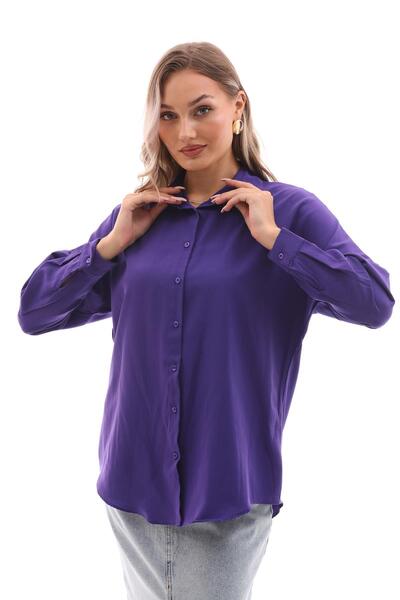 ŞİMAL Kadın Oversize Poplik Gömlek 250239 -