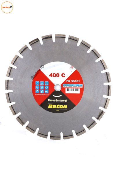 Badem10 Beton Kesme Testeresi Elmas Testere Bıçağı Kesim Beton Keser Bıçak 400 mm