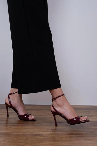 sovrana High Heels - Single Strap Bordro Patent Leather