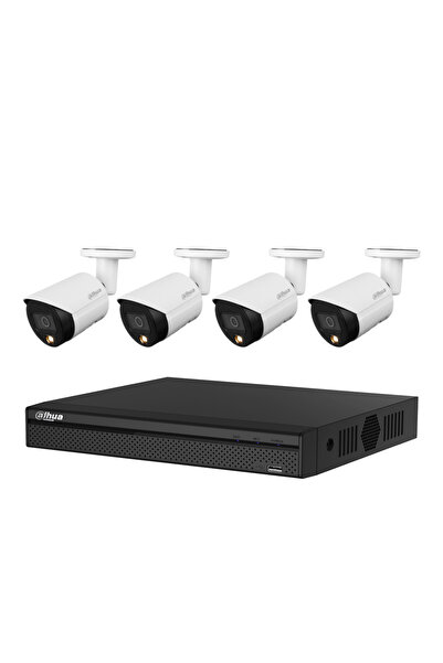 DAHUA 4 Kameralı 2 Mp Gündüz/Gece Renkli Kayıt IP Kamera Seti Kuruluma Hazır