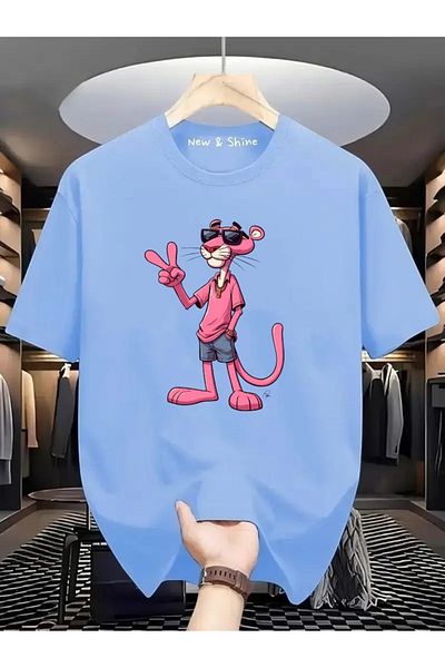 New Shine Μπλουζάκι με στάμπα Pink Panther Oversize