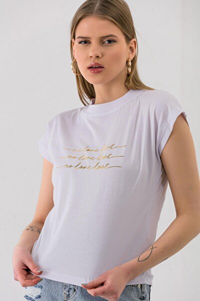 ŞİMAL Tricou de damă cu imprimeu folie - 250036