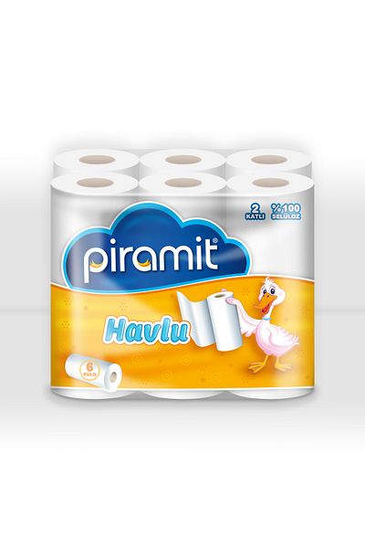PİRAMİT 2 Layers of 6 Paper Towels (Contains 100% Cellulose)