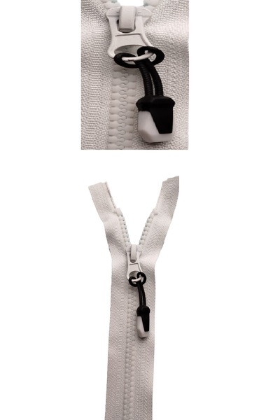 U5 FASHION Beyaz 80 Cm Kemik Diş Fermuar Elcikli Mont Kaban Çanta Dikiş Tekst...