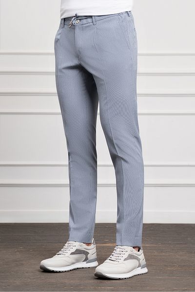 Morven Men's Blue Polyviscon Trend Drawstring Jogger Slim Fit Slim Fit Sports Pants