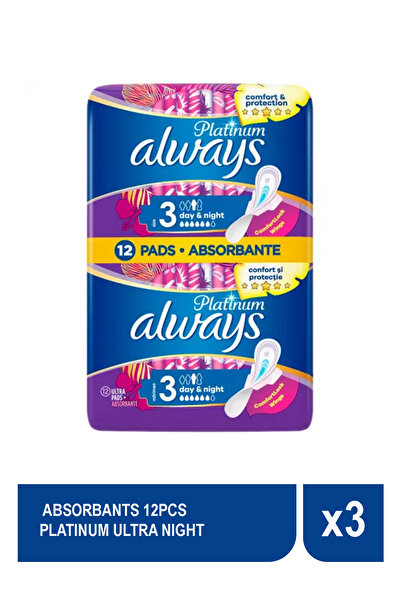 Always ABSORBANTE 12BUC PLATINUM ULTRA NIGHT - 3 bucati