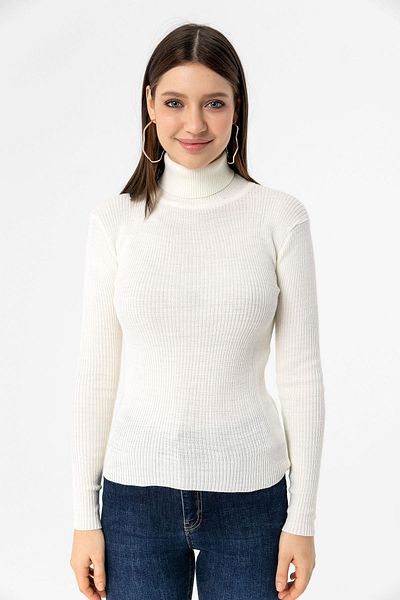 ŞİMAL Women's Turtleneck Knitwear Sweater 245397   -