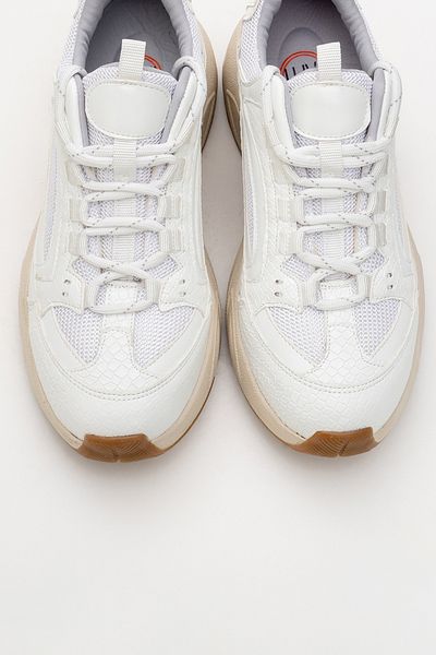 LuviShoes Pantofi sport pentru femei LETTY cu plasă cu imprimeu alb