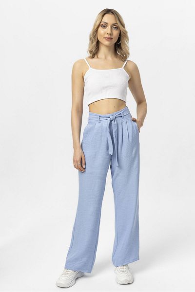 ŞİMAL Pantaloni de in pentru damă cu detaliu brâu 250394   -