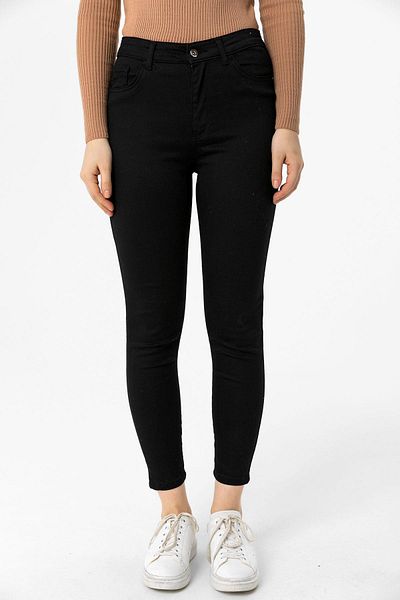 ŞİMAL Women's High Waist Skinny Leg Gabardine Trousers 250236   -