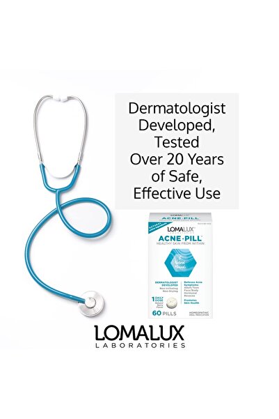 Loma Lux Natural Acne Pill with Zinc & Sulfur - Dermatologist Developed, Clears & Prevents Acne