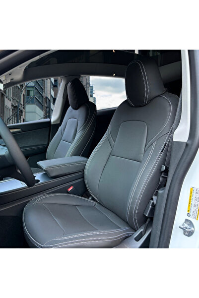 K-Design Tesla Model Y Araca Özel Oto Koltuk Kılıfı - Taytüyü ve 1.Kalite Deri