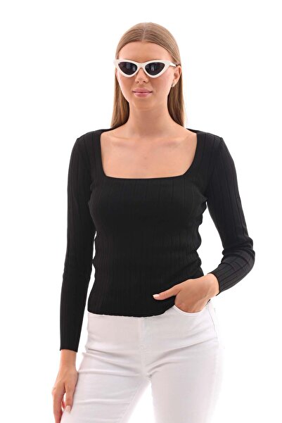 ŞİMAL Pulover de damă cu guler pătrat - 245010