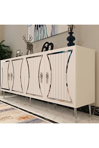 DEMONTE DECOR TEANDD (KB150) KONSOL BEYAZ-GÜMÜŞ